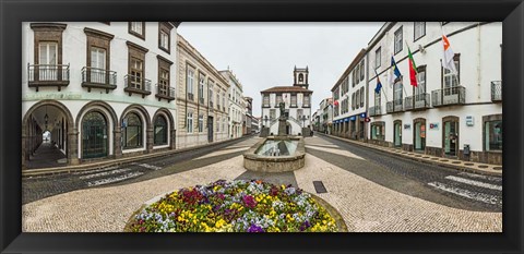 Framed Ponta Delgada City Hall, Sao Miguel, Azores, Portugal Print