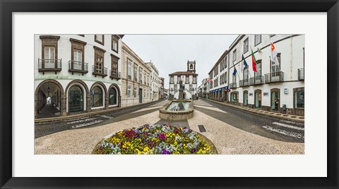 Framed Ponta Delgada City Hall, Sao Miguel, Azores, Portugal Print