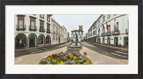 Framed Ponta Delgada City Hall, Sao Miguel, Azores, Portugal Print