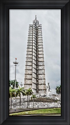 Framed View of Jose Marti Memorial at Plaza de la Revolution, Havana, Cuba Print