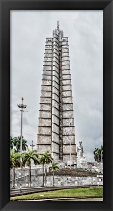 Framed View of Jose Marti Memorial at Plaza de la Revolution, Havana, Cuba Print