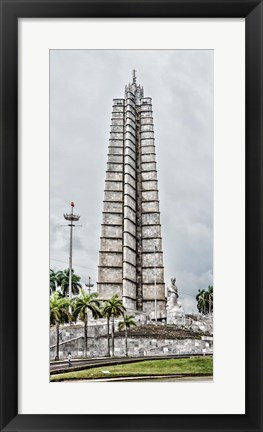 Framed View of Jose Marti Memorial at Plaza de la Revolution, Havana, Cuba Print