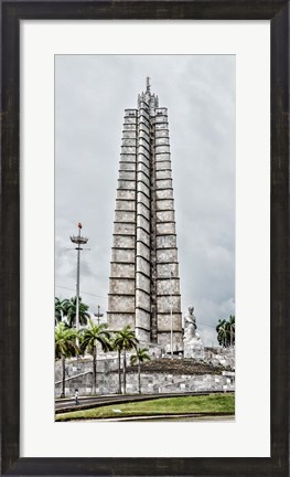 Framed View of Jose Marti Memorial at Plaza de la Revolution, Havana, Cuba Print