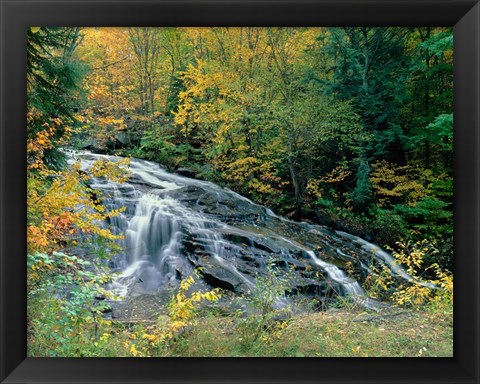 Framed Marshfield Falls, Winooski River, Marshfield, Vermont Print