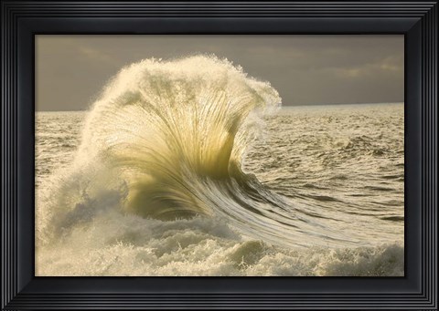 Framed Waves in the Pacific Ocean, San Pedro, Los Angeles, California Print