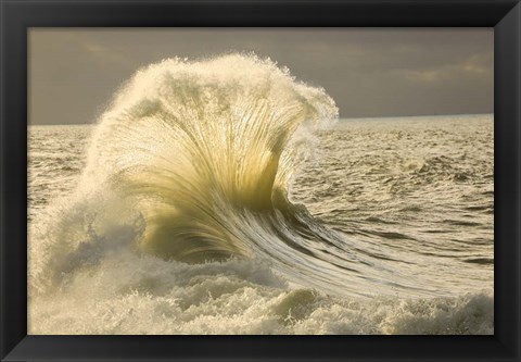 Framed Waves in the Pacific Ocean, San Pedro, Los Angeles, California Print