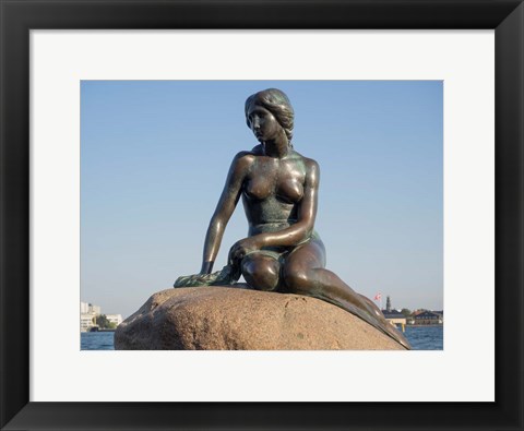 Framed Close-up of The Little Mermaid statue, Copenhagen, Denmark Print