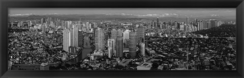 Framed Aerial View of Makati, Philippines Print