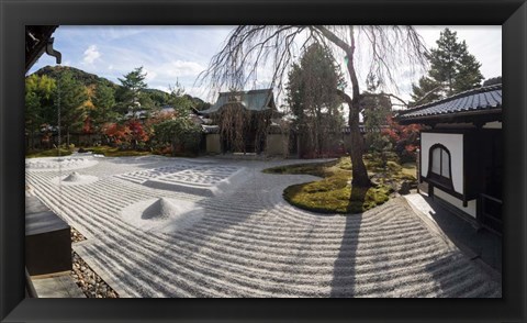 Framed Zen garden at Kodaiji Temple, Japan Print