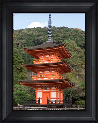 Framed Small Pagoda at Kiyomizu-dera Temple, Japan Print