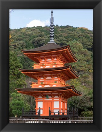 Framed Small Pagoda at Kiyomizu-dera Temple, Japan Print