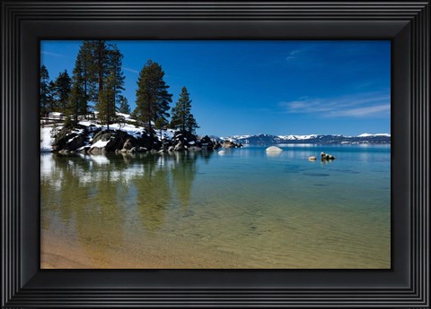 Framed Scenic View of Lake Tahoe, California Print