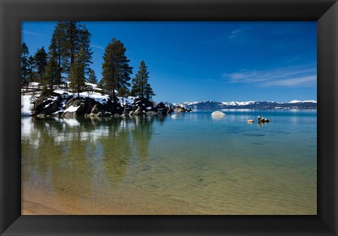 Framed Scenic View of Lake Tahoe, California Print