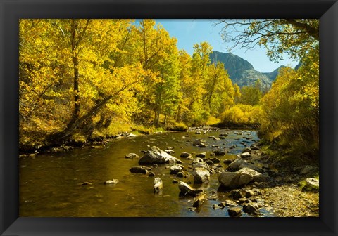 Framed Loop Falls, June Lake, California Print