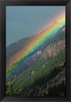 Framed Rainbow over Mountain Range, Maroon Creek Valley, Aspen, Colorado Print