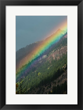 Framed Rainbow over Mountain Range, Maroon Creek Valley, Aspen, Colorado Print