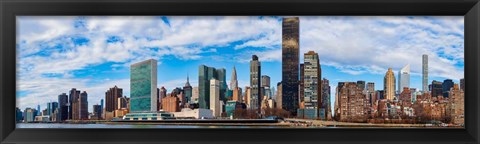 Framed Skyscrapers at the Waterfront, United Nations, New York City Print