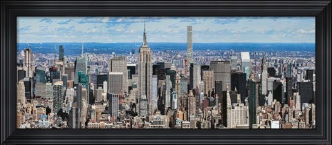 Framed Aerial view of a Cityscape, New York City, NY Print