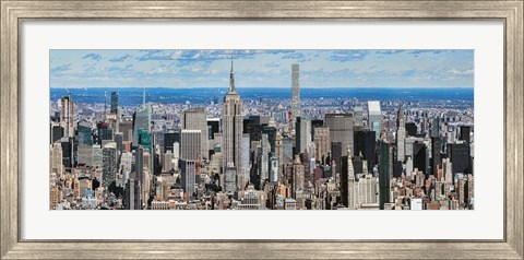 Framed Aerial view of a Cityscape, New York City, NY Print