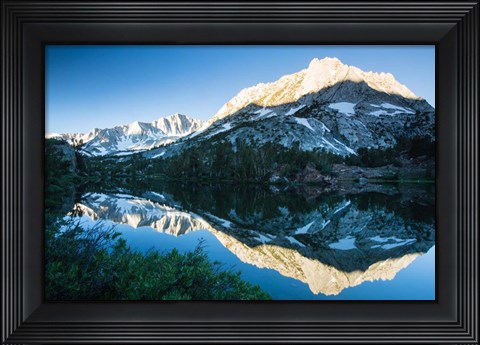 Framed Reflections in a River in Eastern Sierra, California Print