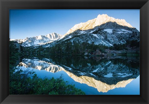 Framed Reflections in a River in Eastern Sierra, California Print