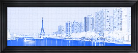 Framed Eiffel Tower &amp; Seine River, Paris Print
