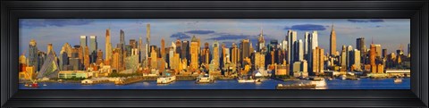 Framed Panoramic View of Manhattan Skyline Print