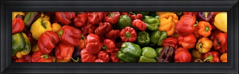 Framed Close-up of Assorted Peppers Print