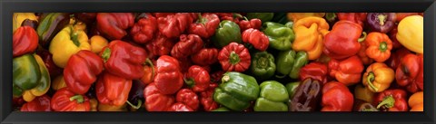 Framed Close-up of Assorted Peppers Print