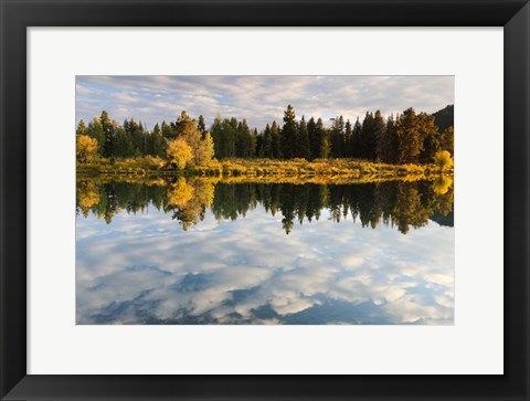 Framed Reflection of Clouds on Water, Grand Teton National Park, Wyoming Print