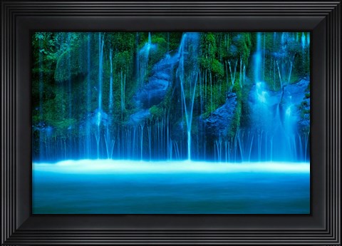 Framed Mossbrae Falls, Sacramento River, California Print