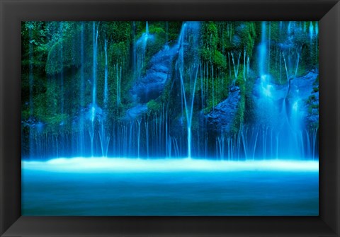 Framed Mossbrae Falls, Sacramento River, California Print