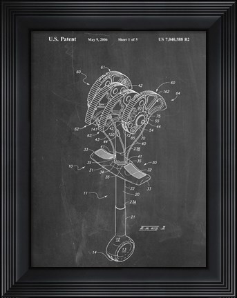 Framed Chalkboard Omega Pacific Link Climbing Cam Patent Print
