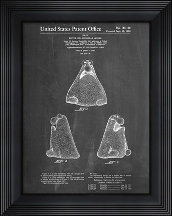 Framed Chalkboard Wilkins Coffee (Wontkins) Muppet Patent Print