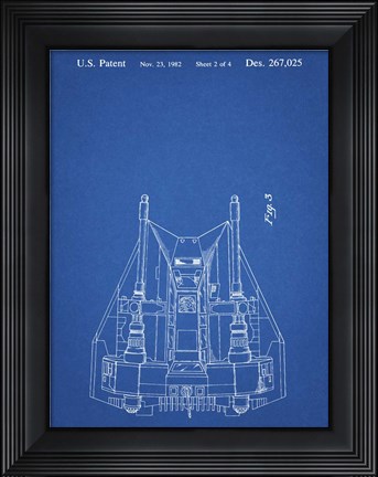 Framed Blueprint Otoscope Patent Print Print