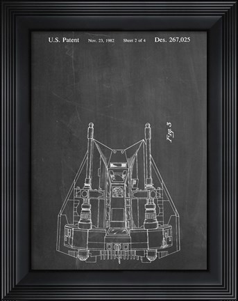 Framed Chalkboard Otoscope Patent Print Print
