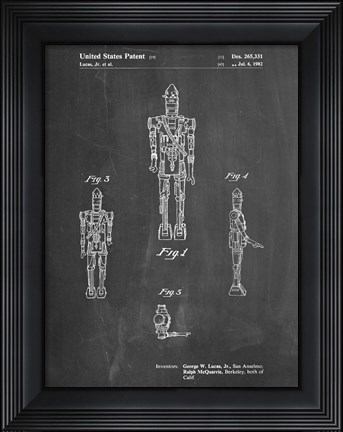 Framed Chalkboard Star Wars IG-88 Patent Print