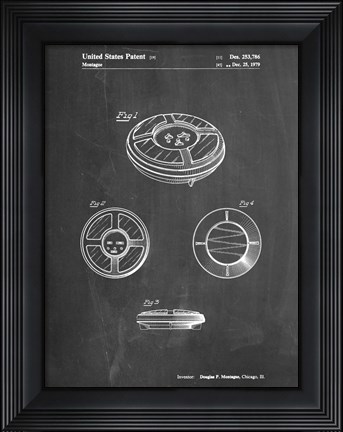 Framed Chalkboard Simon Patent Print