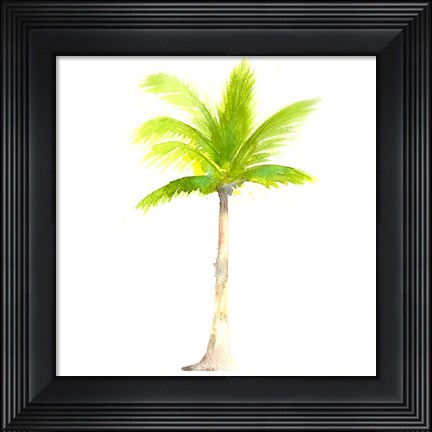 Framed Tropical Icons Palm Tree Print