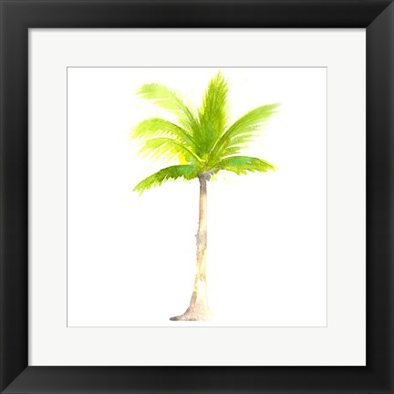 Framed Tropical Icons Palm Tree Print