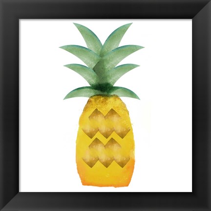 Framed Tropical Icons Pineapple Print