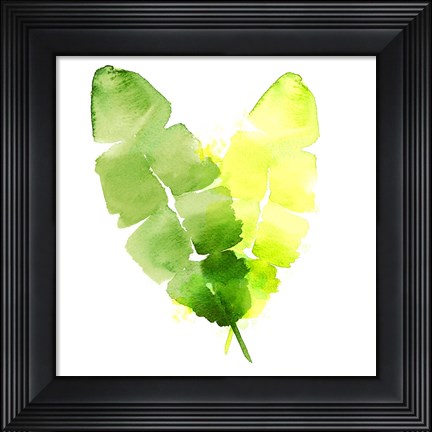 Framed Tropical Icons Banana Leaf Print