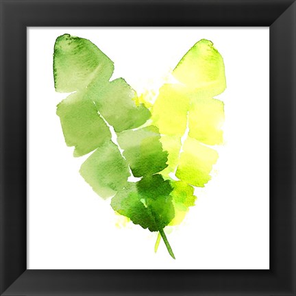 Framed Tropical Icons Banana Leaf Print