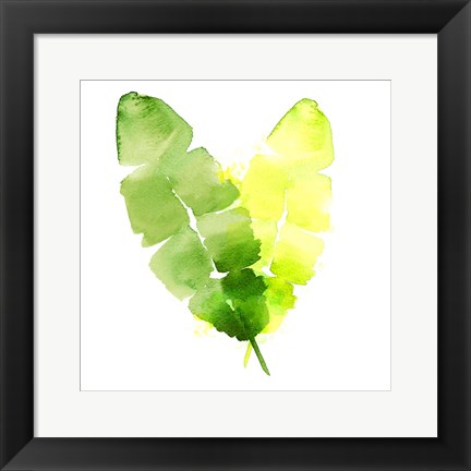 Framed Tropical Icons Banana Leaf Print