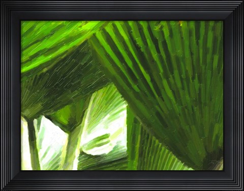 Framed Painted Ferns I Print