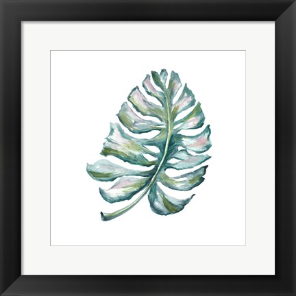 Framed Island Leaf I Print