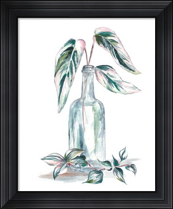 Framed Island Tropics Frond in Bottle III Print