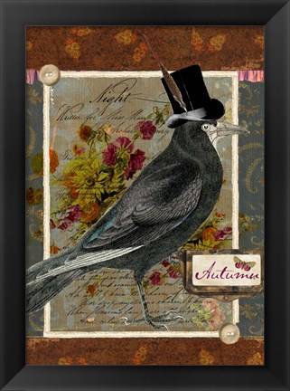 Framed Autumn Crow Print