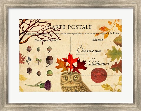 Framed Bienvenue Autumn Print