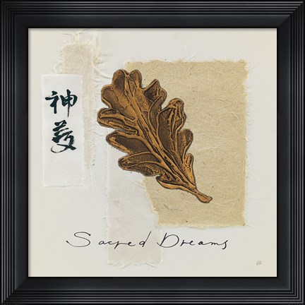 Framed Bronze Leaf II Sacred Dreams Print
